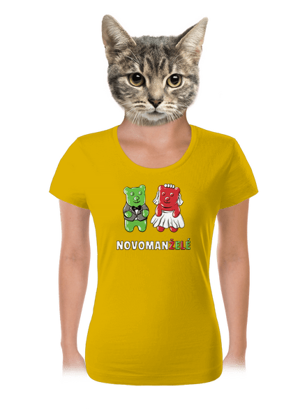 Novomanželé z želé dámské tričko Yellow