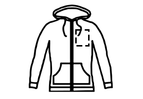 Mikina na zip s vlastním potiskem