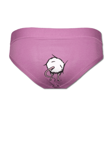 Myš v zadnici - fialové kalhotky