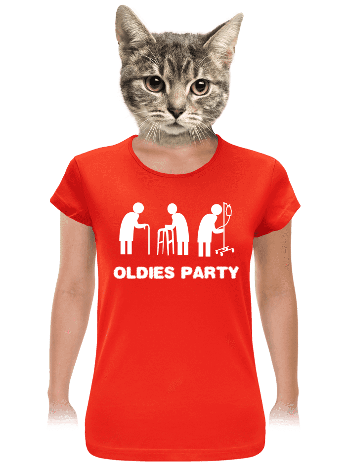 Oldies party červené dámské tričko