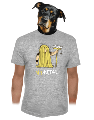 Metalista světle šedé pánské tričko