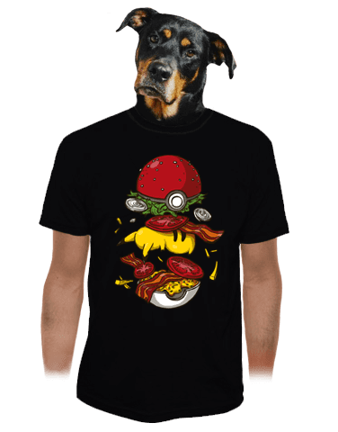 Pokémon burger černé pánské tričko