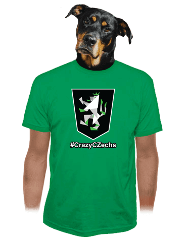 CrazyCZechs zelené pánské tričko