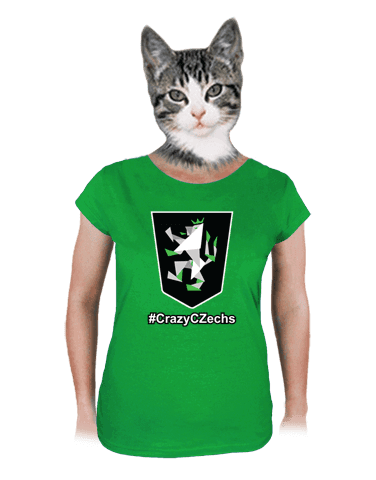 CrazyCZechs zelené dámské tričko