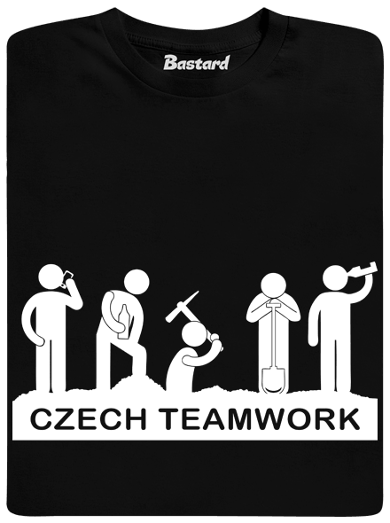 Czech Teamwork černé pánské tričko