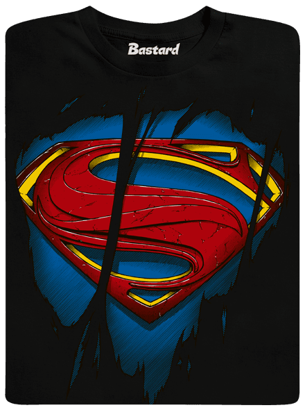 Superman Inside černé pánské tričko