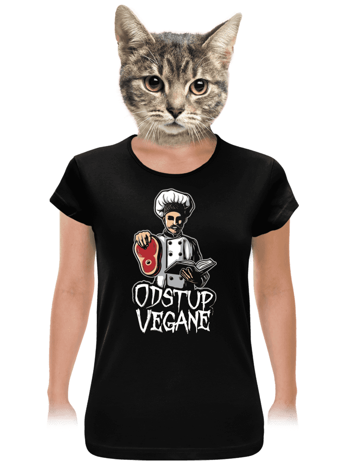 Odstup vegane černé dámské tričko