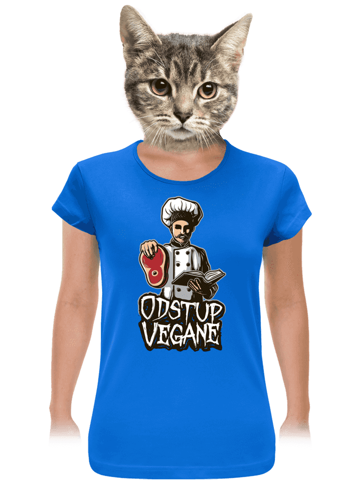 Odstup vegane modré dámské tričko