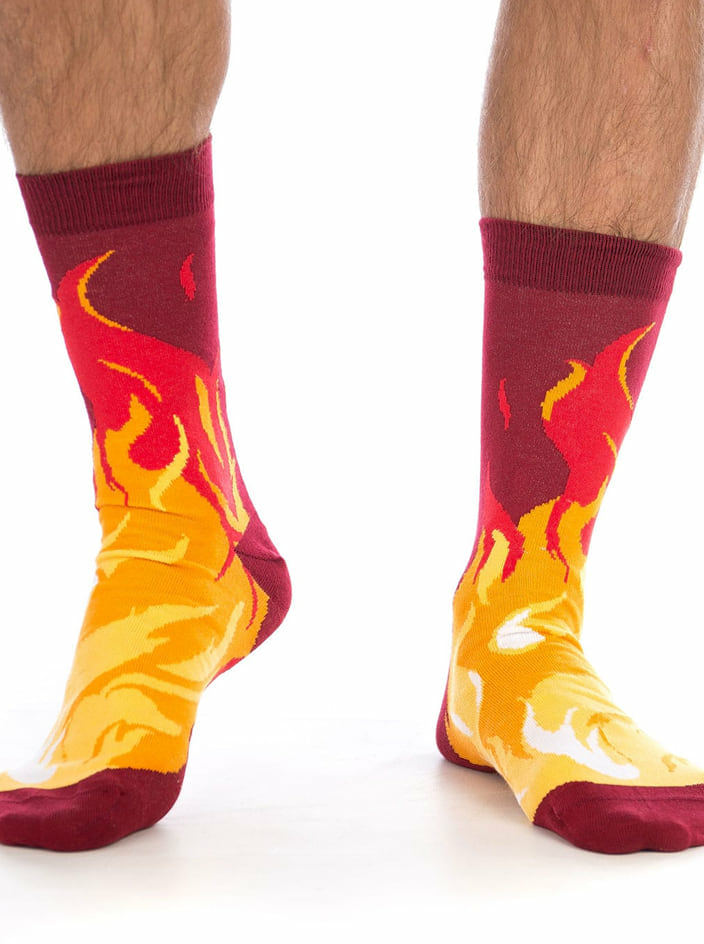 Nohy v plamenech ponožky