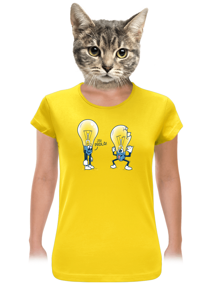 Prdlá žluté dámské tričko