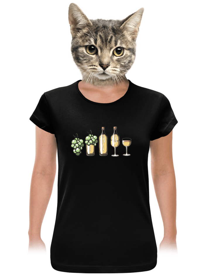  Evoluce bíleho vína dámské tričko