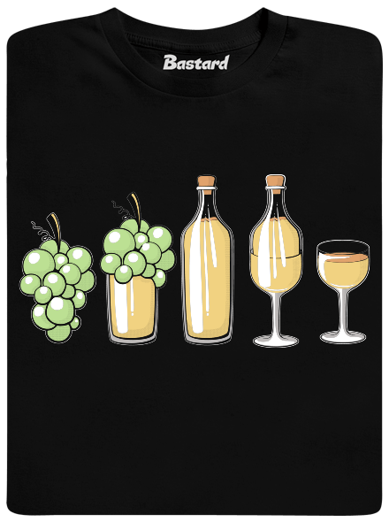 Evoluce bílého vína pánské tričko