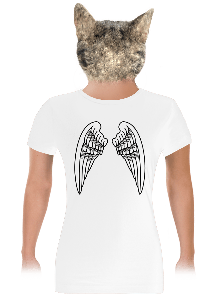Křídla bílé dámské tričko