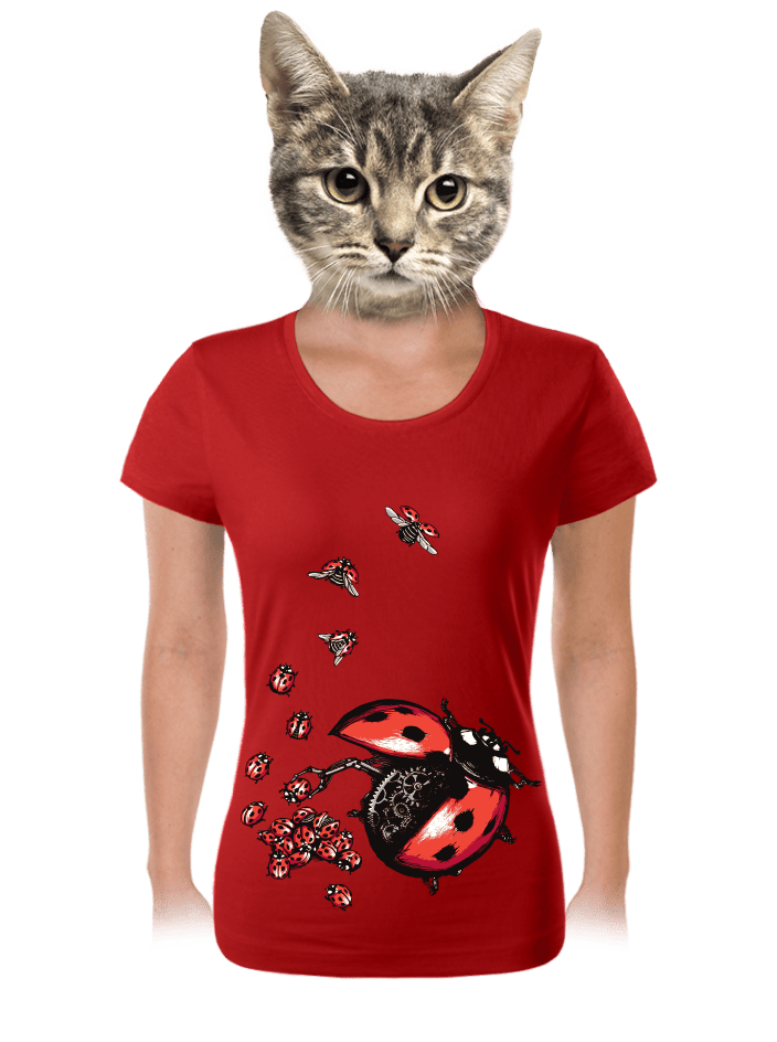 Ladybird Factory červené dámské tričko