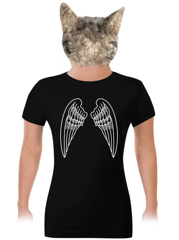 Křídla černé dámské tričko