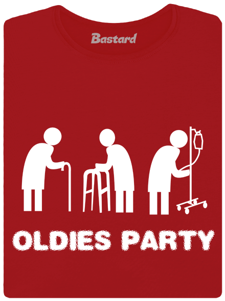 Oldies party červené dámské tričko