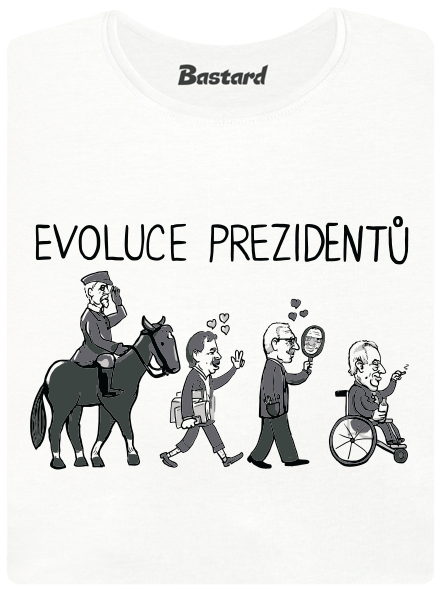 Evoluce prezidentů dámské tričko