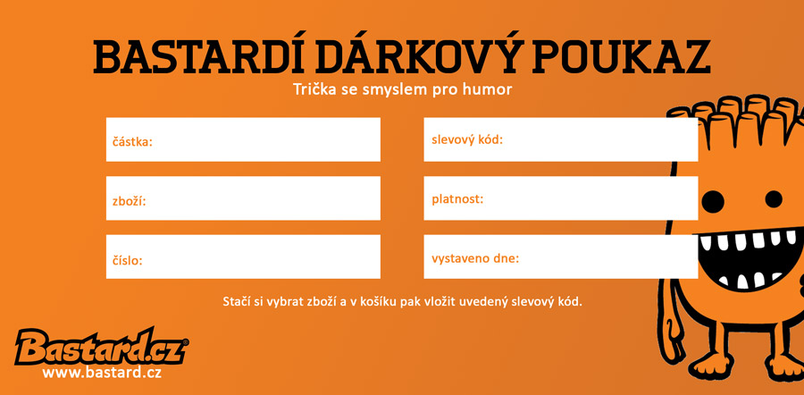 Dárkový poukaz - zboží za 1500 Kč