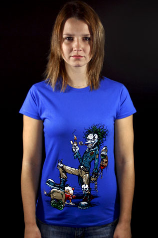 Evil Clown modré dámské tričko