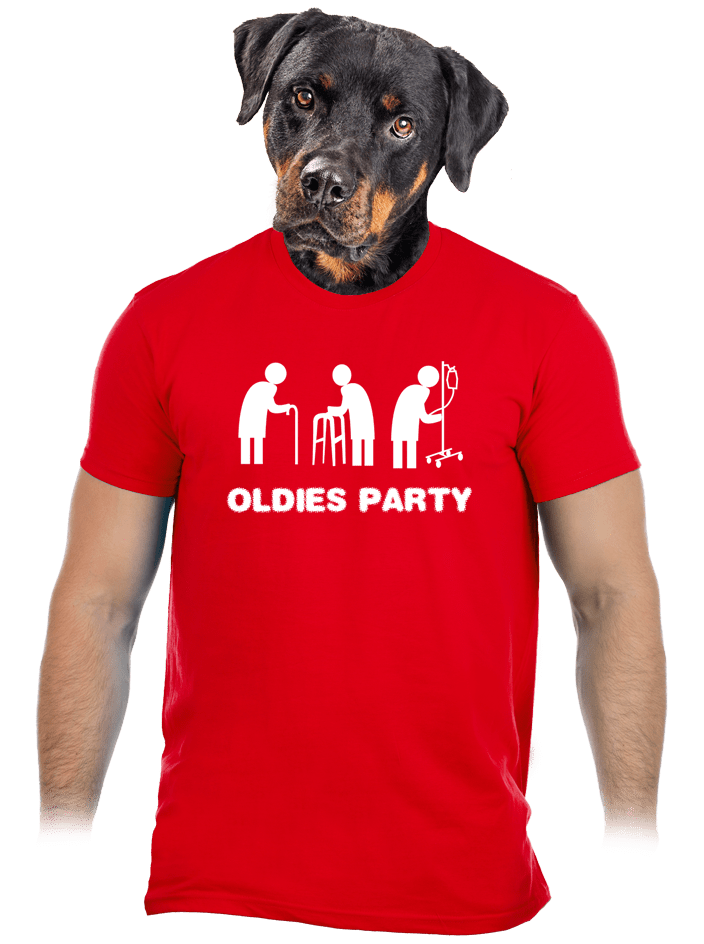 Oldies party červené pánské tričko