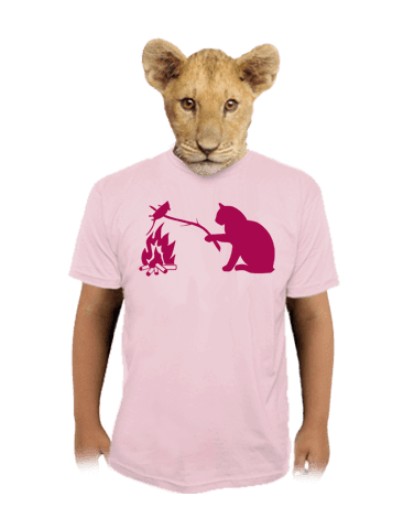 Kočka a myš růžové dětské tričko