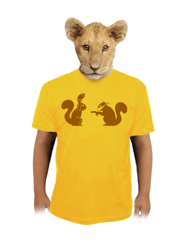 Veverky žluté dětské tričko