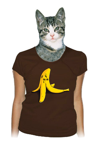 Banán zabiják hnědé dámské tričko