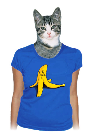 Banán zabiják modré dámské tričko