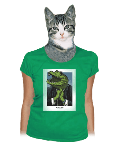 Aligátor zelené dámské tričko