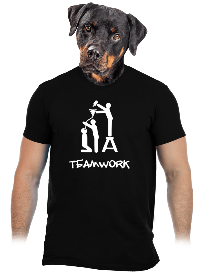 TeamWork černé pánské tričko