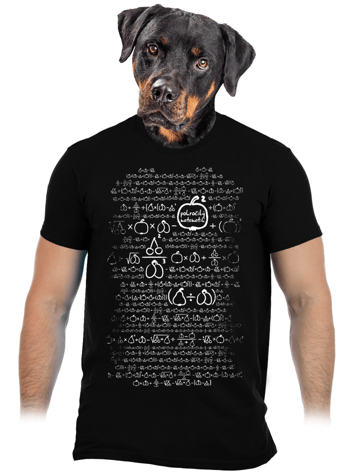 Matematik černé pánské tričko