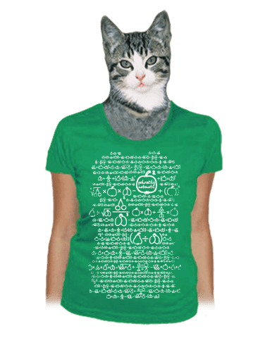 Matematik zelené dámské tričko