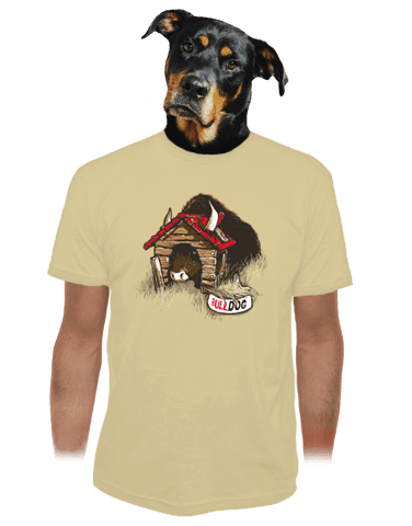 Bulldog hnědé pánské tričko