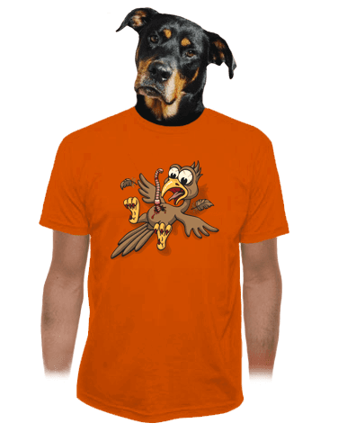 Žížalovetřelec oranžové pánské tričko
